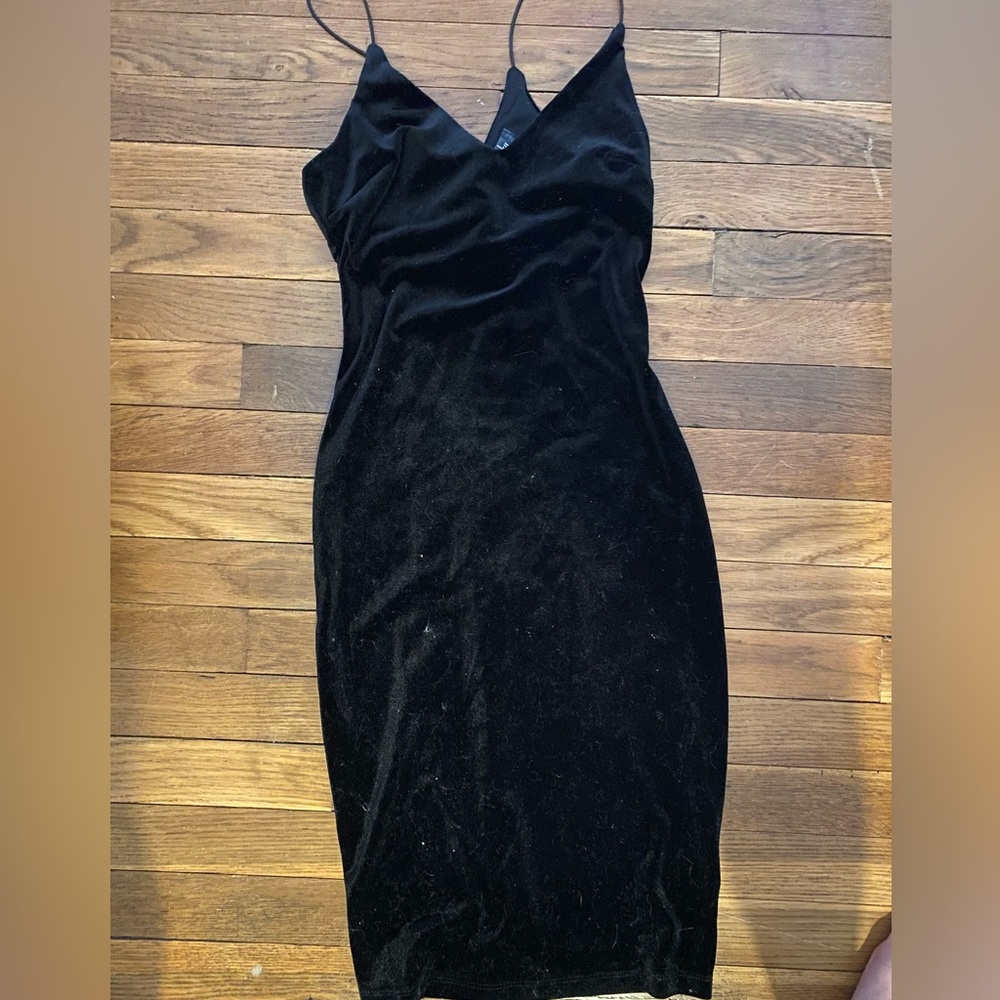 Body con black velvet dress bought from Marshall’s